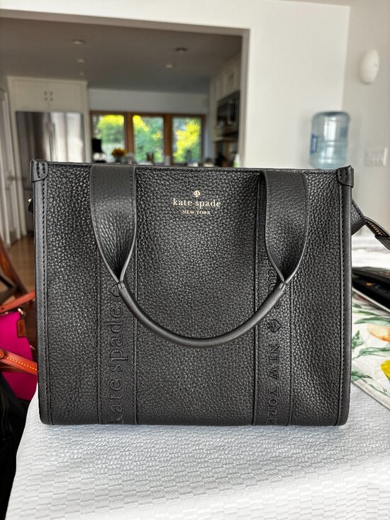 kate spade Handbags - Kate Spade New York Kip Pebbled Black Leather Small Tote